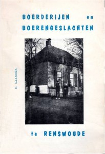 Figuur 12: Voorkant van het boekje "Boerderijen en boerengeslachten te Renswoude" van S. Laansma.