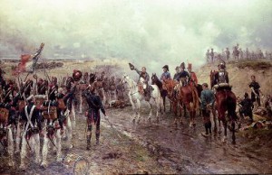 Figuur 9: "Artist impression"van een veldslag van Napoleon in Rusland.